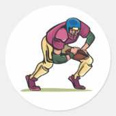 Sticker Rond Joueur de football Gridiron (Devant)