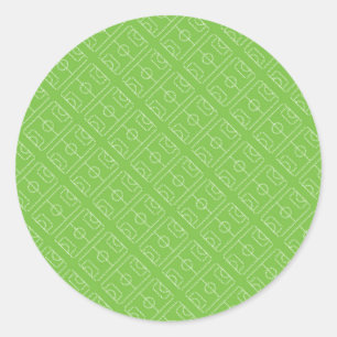 Sticker Rond Joueur de football Le football, c'est comme la v