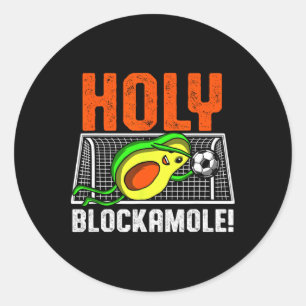 Sticker Rond Joueur de football sacré Blockamole Avocat Gardien