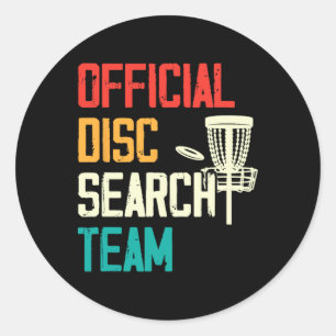Sticker Rond Joueur de golf à disque Frisbee Disc Golfeur Disqu