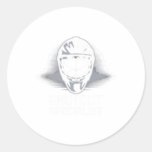 Sticker Rond Joueur de hockey Arrêt Boîte de pénalité Gardien d
