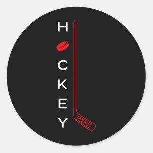 Sticker Rond Joueur de hockey sur glace Cadeau 2