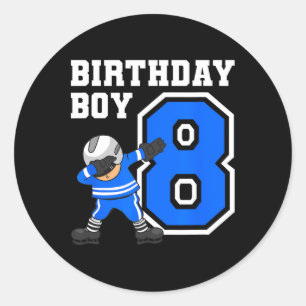 Sticker Rond Joueur de hockey sur glace de 8 ans Joueur de hock