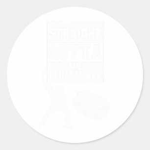 Sticker Rond Joueur de hockey tout droit sorti de la boîte de p