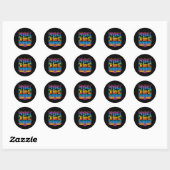 Sticker Rond Joueur de jeu d'arcade Pinball King (Feuille)