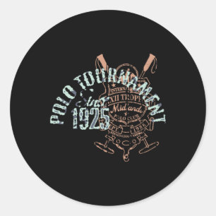 Sticker Rond Joueur de la Polo équitation & amp; Joueur de la P
