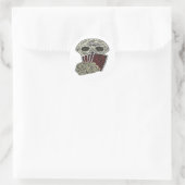 Sticker Rond Joueur de poker (Sac)