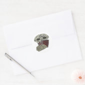 Sticker Rond Joueur de poker (Enveloppe)