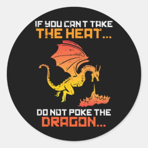 Sticker Rond Joueur De Rpg Tu Ne Peux Pas Supporter La Chaleur