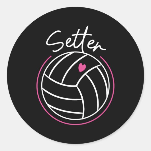 Sticker Rond Joueur de volley-ball (Devant)
