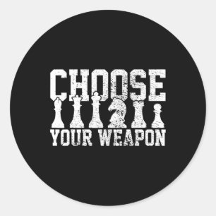 Sticker Rond Joueur d'échecs Échecs Louvain Échecs Vintage