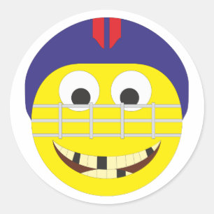 Sticker Rond Joueur du Smilie Hockey Player