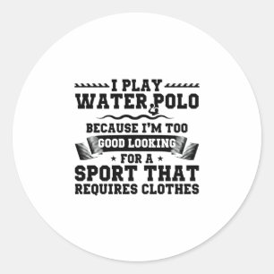 Sticker Rond Joueur du Water Polo Cadeaux de formateurs d'équi