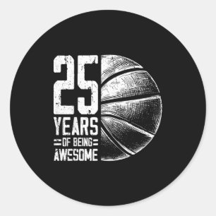 Sticker Rond Joueur épique de basketball 25 ans de basketball v