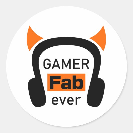 Sticker Rond joueur fab-ever (Devant)