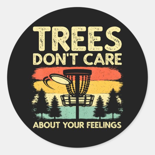 Sticker Rond Joueur Golf Disque Golf Disque Cute (Devant)