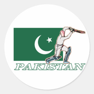 Sticker Rond Joueur pakistanais de cricket