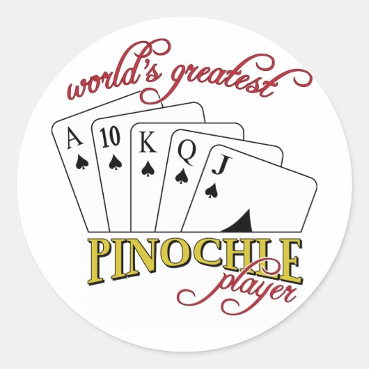 Sticker Rond Joueur Pinochle (Devant)