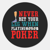 Joueur Poker Prosthétique Jambe Ampu Poker