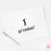 Sticker Rond Joueur Trombone (Enveloppe)