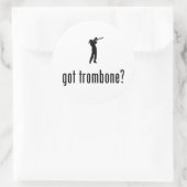 Sticker Rond Joueur Trombone (Sac)