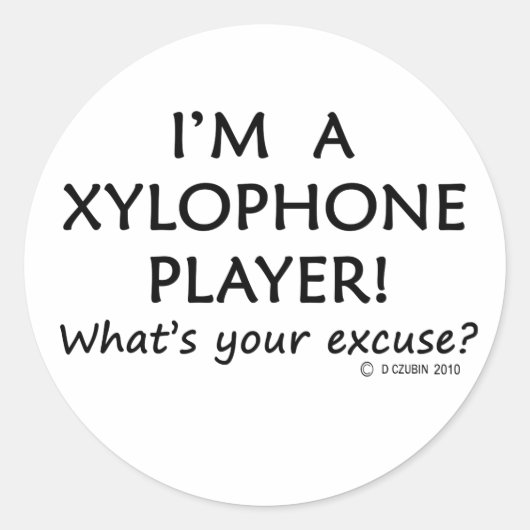 Sticker Rond Joueur Xylophone (Devant)