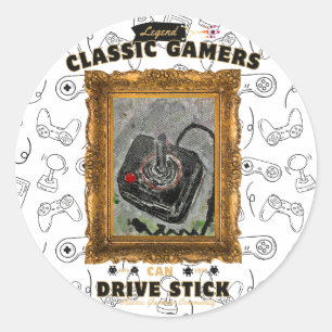 Sticker Rond Joueurs classiques Fête d'anniversaire Vision Supe