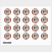 Sticker Rond Joueurs de baseball de sport vintage (Feuille)