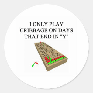 Sticker Rond joueurs de cribbage