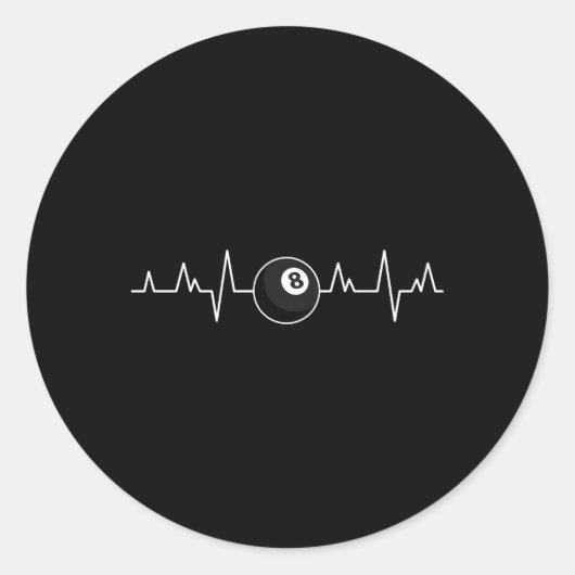 Sticker Rond Joueurs de piscine Hebeat Billard 8 Ball (Devant)