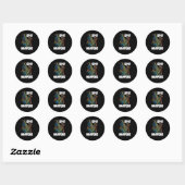 Sticker Rond Joueurs Sax (Feuille)
