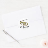 Sticker Rond Joueurs Tuba en laiton (Enveloppe)