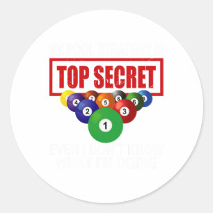 Sticker Rond Joueuse Billard Billard Hommes Jeu Jouer Sn
