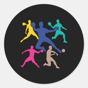 Sticker Rond Joueuse de dodgeball féminin Joueuse pour hommes G