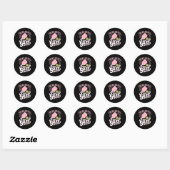 Sticker Rond Joueuse de pickleball fille (Feuille)