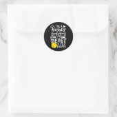 Sticker Rond Joueuse de softball (Sac)