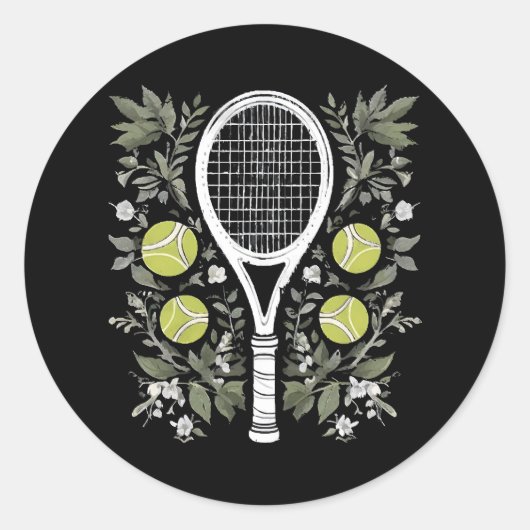 Sticker Rond Joueuse de tennis (Devant)
