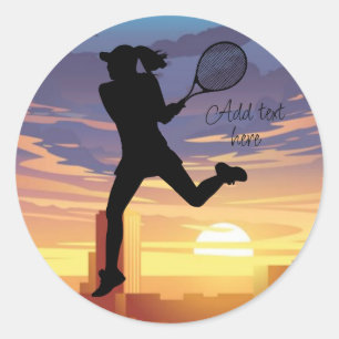 Sticker Rond Joueuse de tennis Femmes Tennis