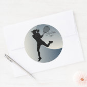 Sticker Rond Joueuse de tennis Femmes Tennis (Enveloppe)