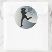 Sticker Rond Joueuse de tennis Femmes Tennis (Sac)