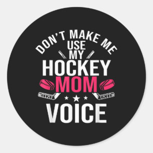 Sticker Rond Joueuse d'équipe de mère de hockey Fête des mères