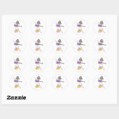 Sticker Rond Jouez fort ! (Feuille)