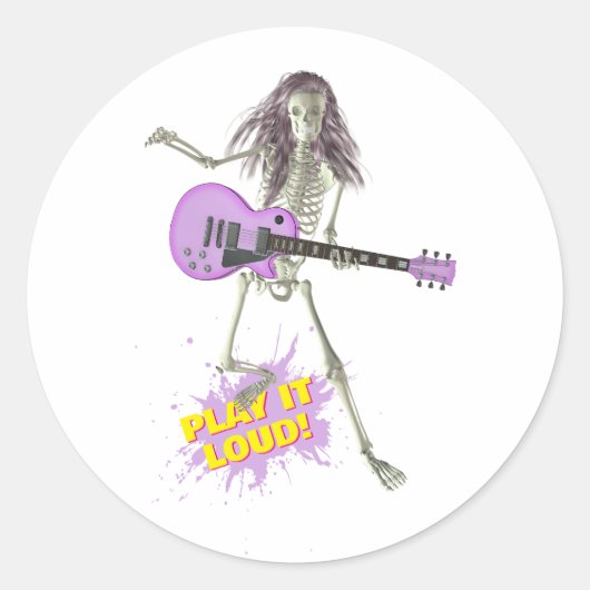 Sticker Rond Jouez fort ! (Devant)
