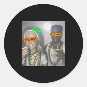 Sticker Rond Jouez quelques perles de Boosie Mardi Gras La Nouv