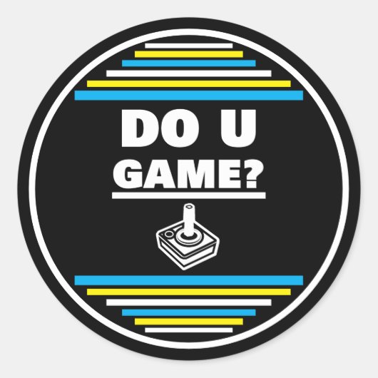 Sticker Rond Jouez-vous ? B Y W (Devant)