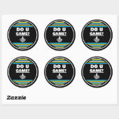 Sticker Rond Jouez-vous ? B Y W (Feuille)