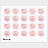 Sticker Rond Jouons à Bunco rose moderne (Feuille)