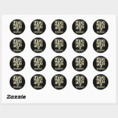 Sticker Rond Jouons Dminton Player Shuttle Racket 1 (Feuille)