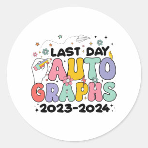 Sticker Rond Jour Autographes 2023-2024 Retro Dernier Jour De L