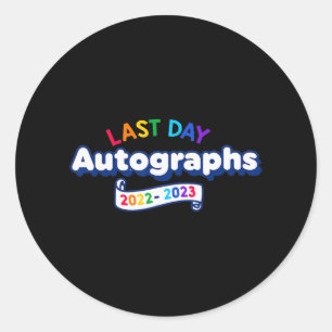Sticker Rond Jour Autographes 2023 Enseignant de jardin d'enfan